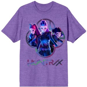 Kpop Demon Hunters Huntrix Capture Color Adult Crew Neck Short Sleeve T-Shirt - 1 of 1