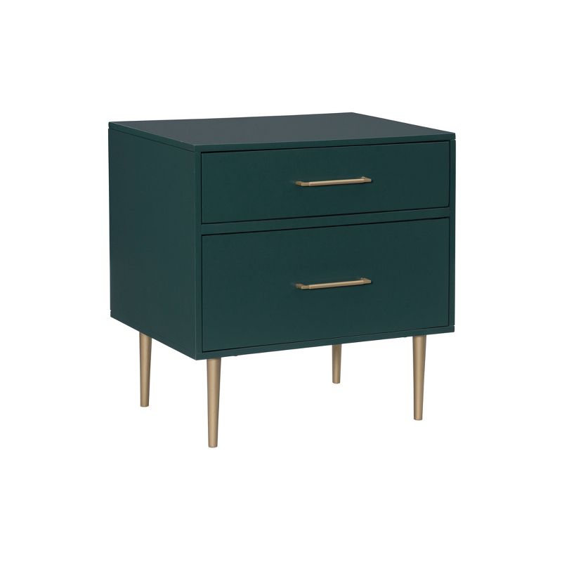 Gloria 2 Drawer Nightstand Dark Green - Linon : Target Gloria 2 Drawer Nightstand Dark Green - Linon
