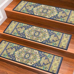 BAGOKIE 15 Pack 8"x30" Washable Non-Slip Stair Treads - 1 of 4