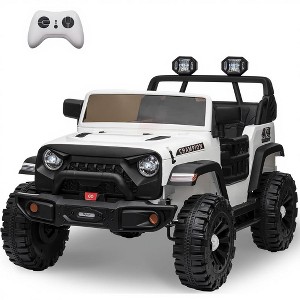 Jojoka 24V 2 Seater Ride on Toys for Kids, Ride on Truck with Remote Control, 20" Wide Seat, MP3, Lights, Powered Car Wheels for Boys Girls - 1 of 4