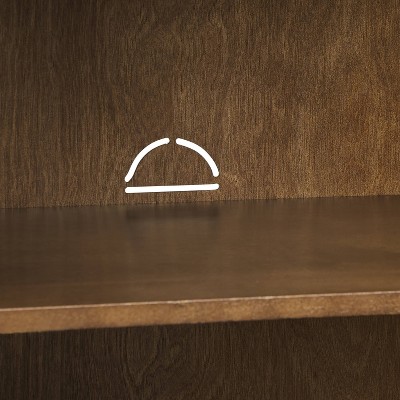 Byron 45'' Brown and Black Modern Vinyl Record Storage Console