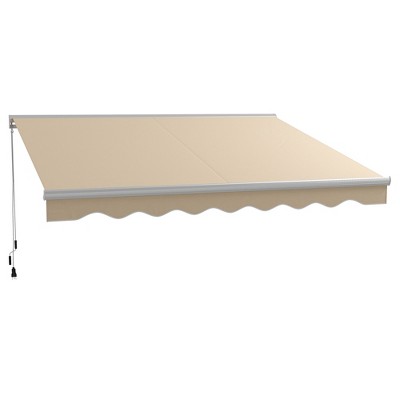 Vynxaria Elegant Awning Retractable Canopy: 13' x 10' Sun Shade for Decks and Balconies