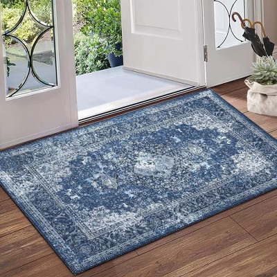 Washable Area Rugs for Living Room Vintage Persian Rug Boho Distressed Rug Carpet