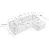 103" Modular Corduroy L-Shaped Sectional Sofa, Deep Seat - 4 of 4