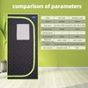 Vynxaria Portable Plus Type Full Size Far Infrared Sauna tent,  Spa, Detox ,Therapy and Relaxation ,  Larger Space, FCC -Black - 3 of 4