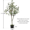 Artificial Eucalyptus Tree with Realistic Trunk and Lifelike Leaves, Potted Fake Tree for Home Décor - 3 of 4
