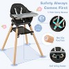 Yinvani 6 in 1 Convertible Highchair with Safety Harness and Removable Tray - 3 of 4