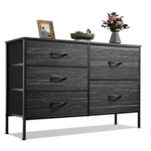 CAVINAS 5-Drawer Dresser for Bedroom, Multi-Purpose Chest of Drawers with Wooden Top & Metal Frame, Storage Cabinet  for Closet/Entryway/Nursery - 1 of 3