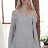 Anna-Kaci Women's Cold Shoulder Knit Pullover Sweater - 4 of 4