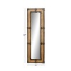 Rustic Wood Floor Mirror Brown - Olivia & May: Freestanding, Decorative, Ornate Wooden, No Assembly Required - 3 of 4