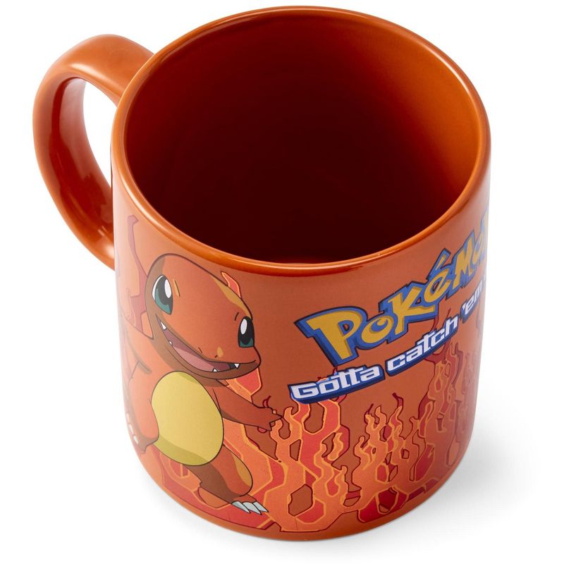 Just Funky Pokémon Charmander Orange Foil Print Ceramic Coffee Mug | Holds 20 Ounces, 4 of 7