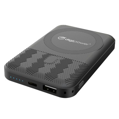 DIGIPOWER® Re-Fuel® MagSafe®-Compatible 10,000-mAh Power Bank in Black