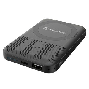DIGIPOWER® Re-Fuel® MagSafe®-Compatible 10,000-mAh Power Bank in Black - 1 of 4
