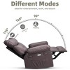GustoWave Oversized Reclining Chair, Faux PU Leather Manual Recliner Pull Ring 135°, Comfort Lazy Sofa with Side Pockets - 4 of 4