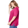 Woman Within Plus Size Perfect Elbow-Sleeve Square-Neck Tee - 4 of 4