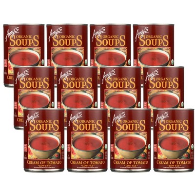 Amy's Organic Cream of Tomato Low Fat Soup - Case of 12/14.5 oz