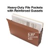 HITOUCH BUSINESS SERVICES Heavy-Duty Reinforced File Pocket 5.25" Exp Legal Size Brown 10/BX - 3 of 4