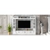 TinyHomieWall Unit Entertainment Center Bookshelves TVs up to 80 Modern TV Stand Tempered Glass Doors Living Room - 3 of 4