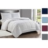 3 Piece Sheradian Hotel Collection Down Alternative Embossed Comforter Set - 2 of 3