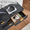 54" Wide Modern 7 Drawer Fluted Dresser with Faux Marble Top & Curved Profile, Dresser TV Stand, Wood Drawer Organizer for Bedroom - 3 of 4
