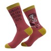 Crazy Dog Women's Burgers and Fries Before Guys Socks Funny Sarcastic Fast Food Graphic Novelty Footwear for Ladies - 2 of 4