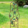 SPI Home Pinecone and Branch Trellis – 34" Tall Aluminum Outdoor Decor with 7.75"H Ground Spikes and Rustic Forest Design - 2 of 3