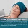 Headache, Migraine, & Stress Relief Hat - Natural Ice Mask for Tension & Muscle Pain - Stretchy, Comfortable, & Cool Wearable – Teal - 2 of 4