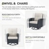 Outdoor 3-Seat Sofa Swivel Chair Table with Ottomans - 4 of 4