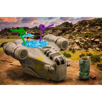 Star Wars Mandalorian Gray Ceramic Punch Bowl with Mini Muglet