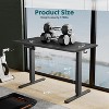 Bestier Electric Height - Adjustable Standing Desk: Spacious Splice Board Desktop, 2 Hooks & Cable Management Hole for Home Office - Black - 3 of 4