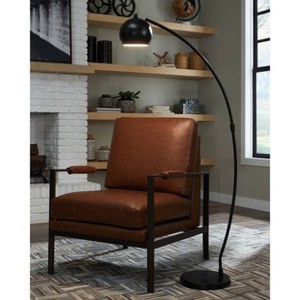 Marinel Floor Lamp Black - Signature Design by Ashley: Adjustable Metal Shade, UL Listed, Modern Decor - 1 of 4