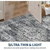 Washable Vintage Rug Distressed Floral Print Retro Accent Mat Non Slip Low Pile Carpet for Large Spaces Bedroom - 4 of 4
