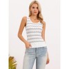 INSPIRE CHIC Women's Striped Sleeveless Vest Round Neck Knit Summer Casual Cami Tops - 4 of 4