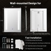 Costway Bathroom LED Mirror Wall-mounted 3-Color Dimmable Touch Button 27.5” x 20” - 3 of 4