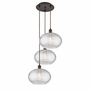 Ithaca - 3 Light Cord Hung Multi Pendant In Industrial Style-33 Inches Tall and 18.5 Inches Wide - 1 of 1