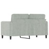 vidaXL Sofa Chair Upholstered Single Sofa Armchair for Living Room Velvet - Light Gray 47.2" - 4 of 4