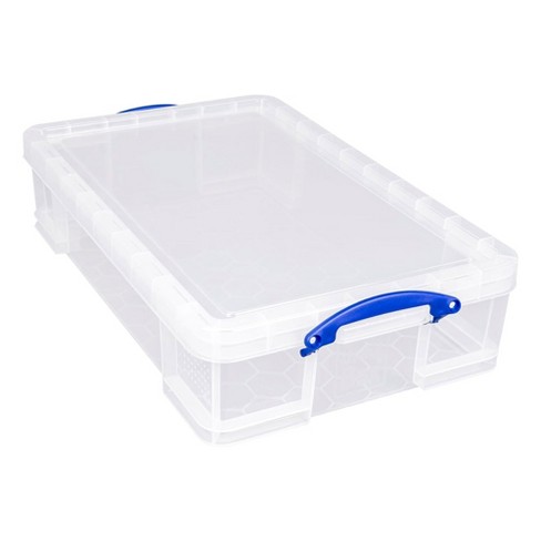 Really Useful Box 33 Liters Storage Container W/snap Lid And Clip Lock  Handle For Lidded Home And Item Storage Bins, Stores Up To 44 Dvds Or 186  Cds : Target