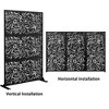 PexFix 72 in. x 47 in. Outdoor Privacy Rectangle Screen Galvanized Steel Panel Divider in Black - 4 of 4