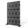 TOAOTBNBO Metal Privacy Screen with Stand, Decorative Privacy Fence Panels with Star Pattern, Outdoor Privacy Screen for Garden, Black - 2 of 4