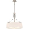 Minka Lavery Brushed Nickel Pendant Chandelier 20" Wide Modern White Drum Shade 4-Light Fixture for Dining Room Foyer Kitchen Home - 3 of 3