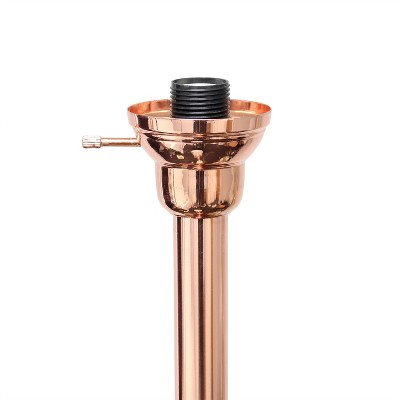 Elegant Rose Gold Torchiere Floor Lamp with Adjustable Reading Lights