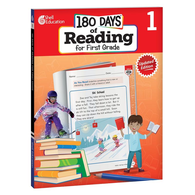 Shell Education 180 Days Reading, Spelling, Language, & Math Grade 1: 4-Book Set, 2 of 3