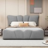 Full Size Upholstered Platform Bed with Headboard - 2 of 4