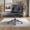 INFURNIC Task And Office Chairs Adjustable Comfy Computer Chair, Criss Cross Legged Chair, Armless Home Office Chair, Black, 26.8"*26.4"*36.8" - 2 of 4