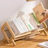 Wood Desktop Bookshelf, Small Bookcase Organizer Tilting Bookshelves Storage Rack Display Stand 19.7 Inches - 3 of 4