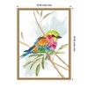 Kate and Laurel Framed Canvas Wall Art Print Bright Bird by Patricia Shaw, 18 x 24 Sylvie Natural Frame, Whimsical, Animal Art for Wall Decor - 2 of 4