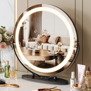 Vanity Mirror with Lights, LED Makeup Mirror with 3 Color Modes, Touch Control & 360° Rotation, for Bedroom & Tabletop Use - 1 of 4