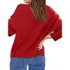 Girls Christmas Turtleneck Sweaters, Kids Long Sleeve Chunky Knit Pullover Tops for Winter - 2 of 2