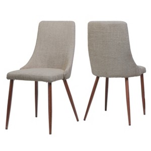 Set of 2 Sabina Mid Century Dining Chair Wheat - Christopher Knight Home