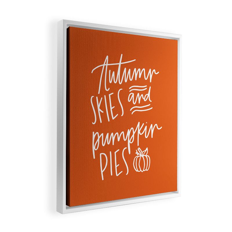 Chelcey Tate Autumn Skies And Pumpkin Pies Orange Framed Art Canvas - Society6, 2 of 4